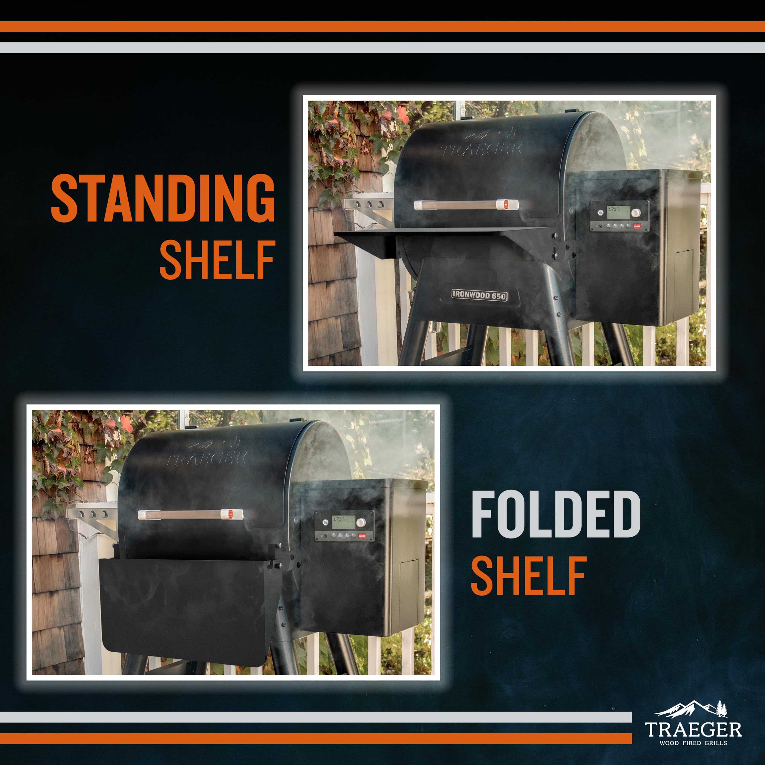 Amazon.com: Traeger Grills BAC362 Folding Front Shelf – Steel